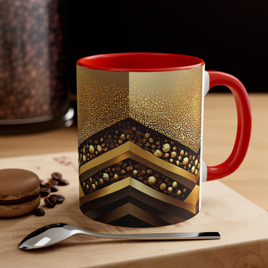 Brown Golden Luxury Vibes-Accent Coffee Mug, 11oz